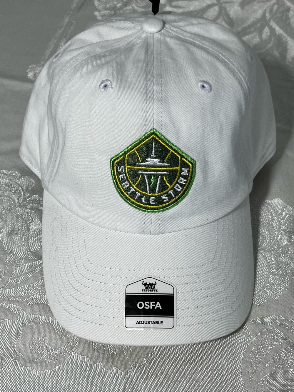Seattle Storm Adjustable White Baseball Cap